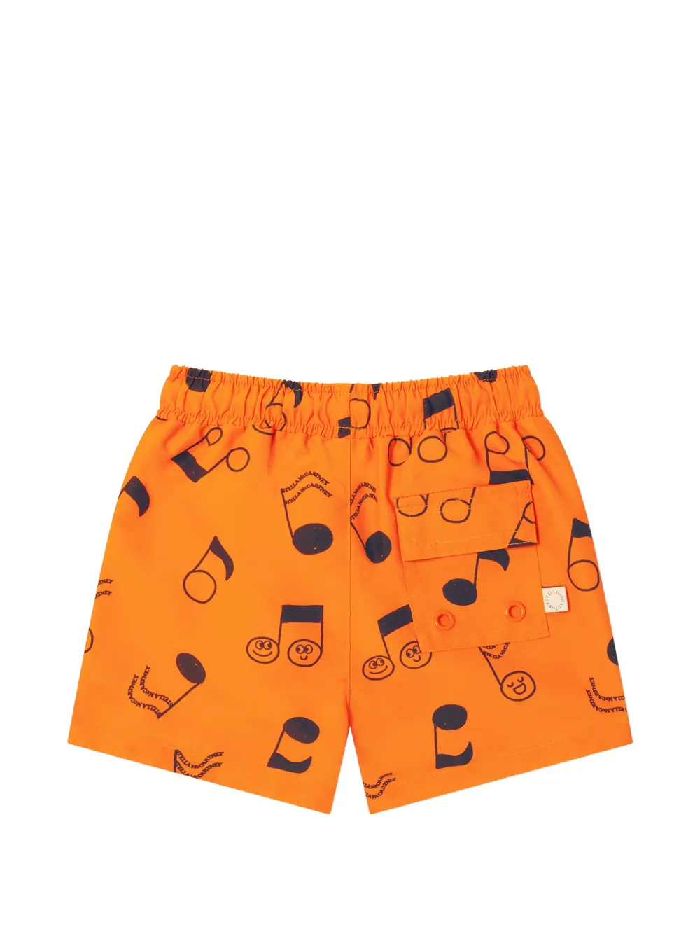 Stella McCartney Kids graphic-print swim shorts - Arancione