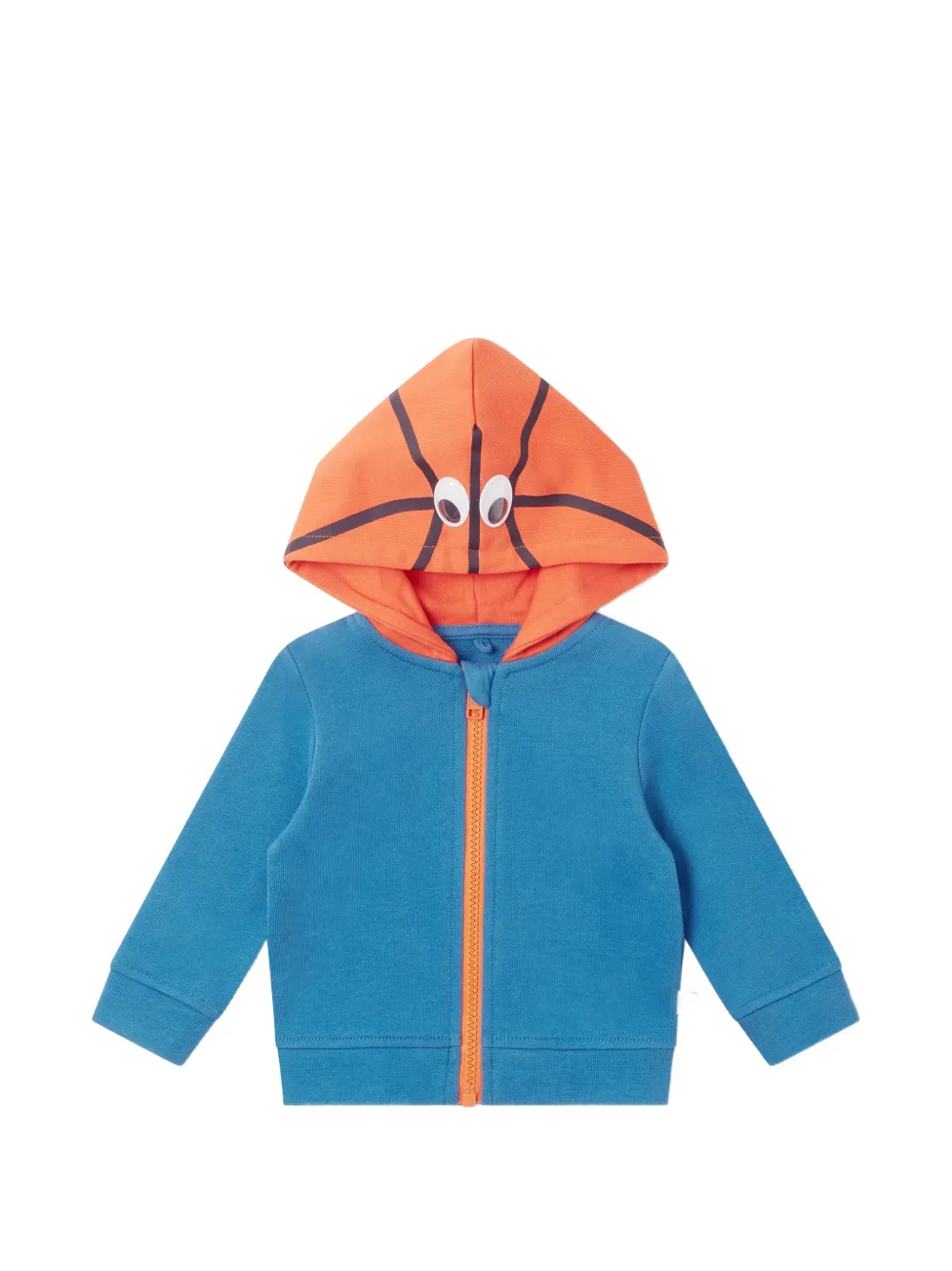 Stella McCartney Kids basketball-print zip-up hoodie - Blu