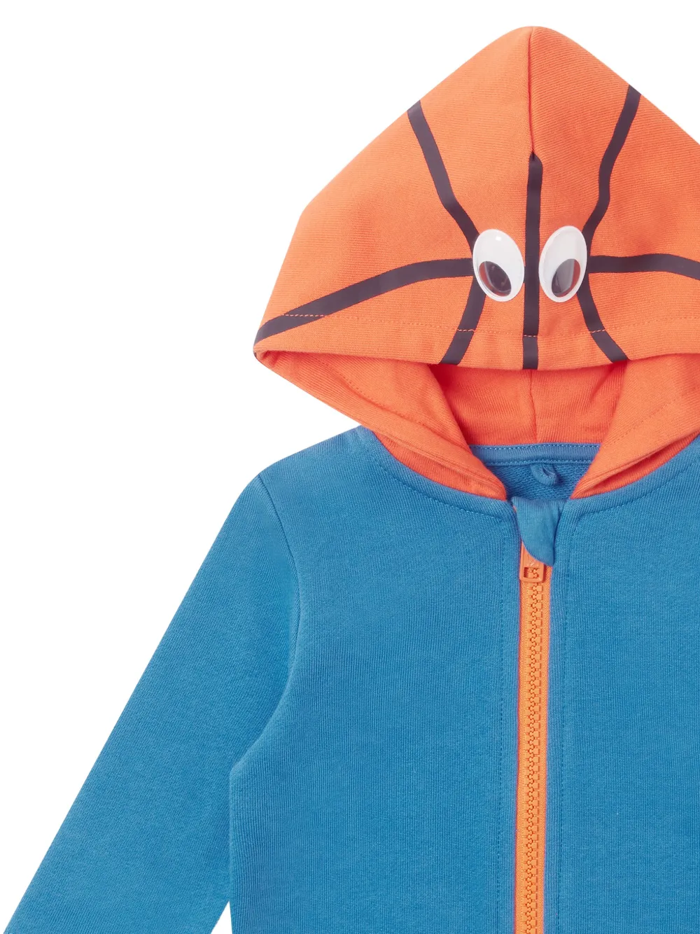 Stella McCartney Kids Hoodie met basketbal-print en rits Blauw
