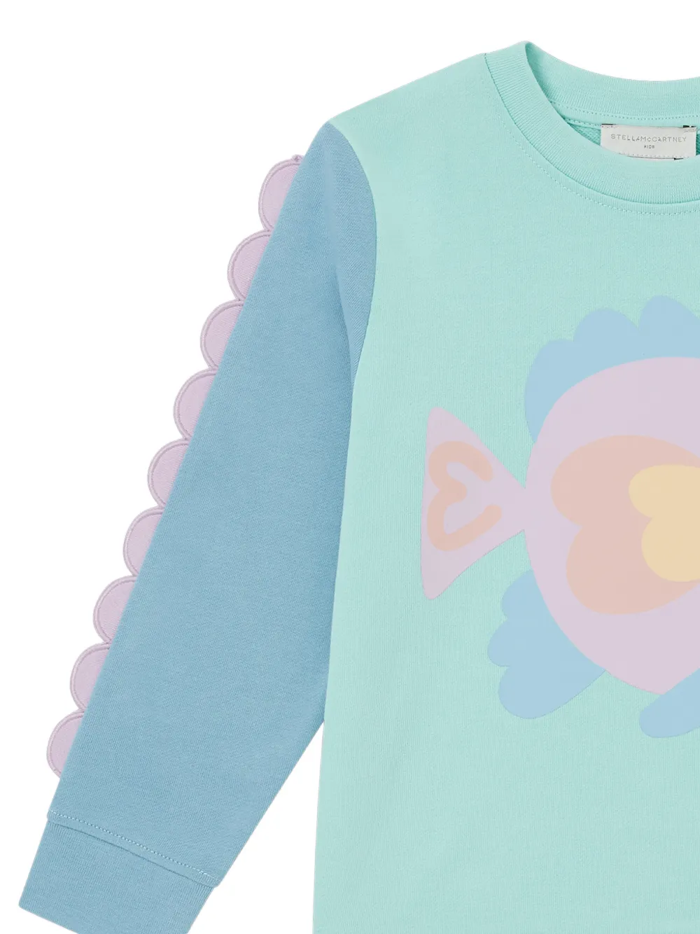 Stella McCartney Kids Trainingspak met gewelfde afwerking en vis-print Blauw