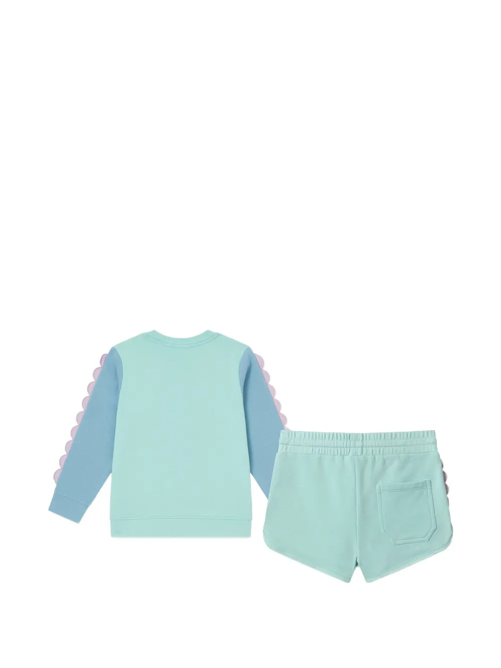 Stella McCartney Kids Trainingspak met gewelfde afwerking en vis-print Blauw