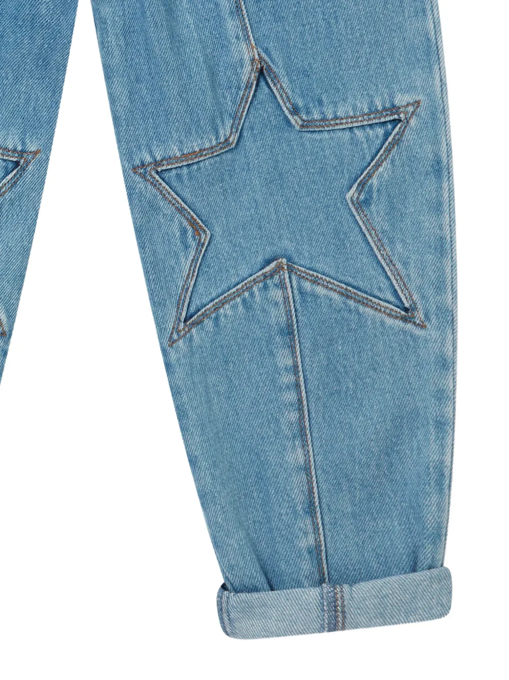 Stella McCartney Kids Jeans met ster-patchwork Blauw