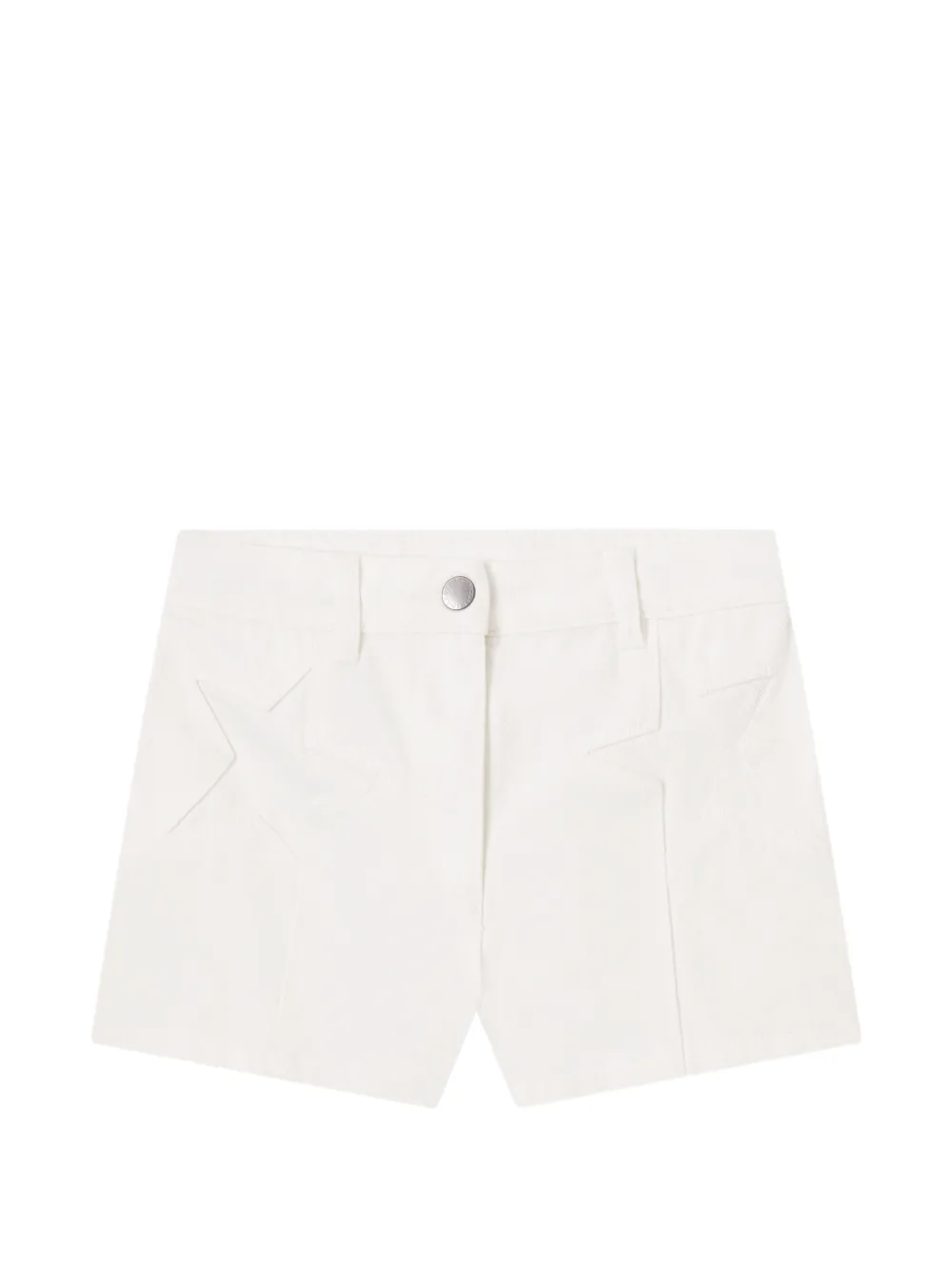Stella McCartney Kids star-patch denim shorts - Bianco