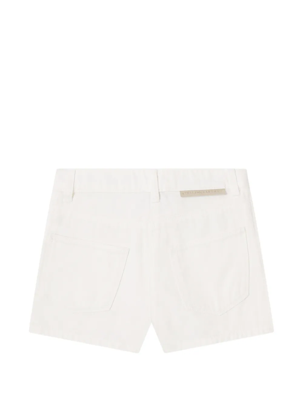 Stella McCartney Kids Denim shorts met ster-patch Wit