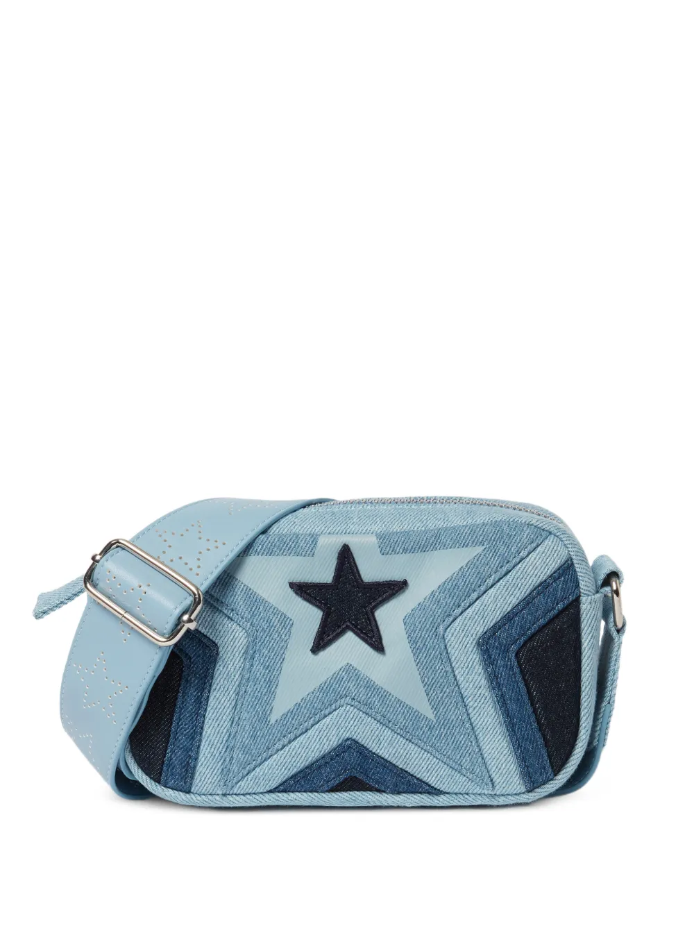Stella McCartney Kids star-patchwork camera bag - Blu