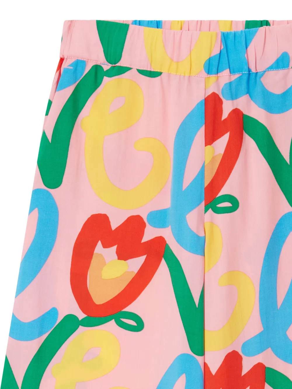 Stella McCartney Kids Broek met wijde pijpen Roze