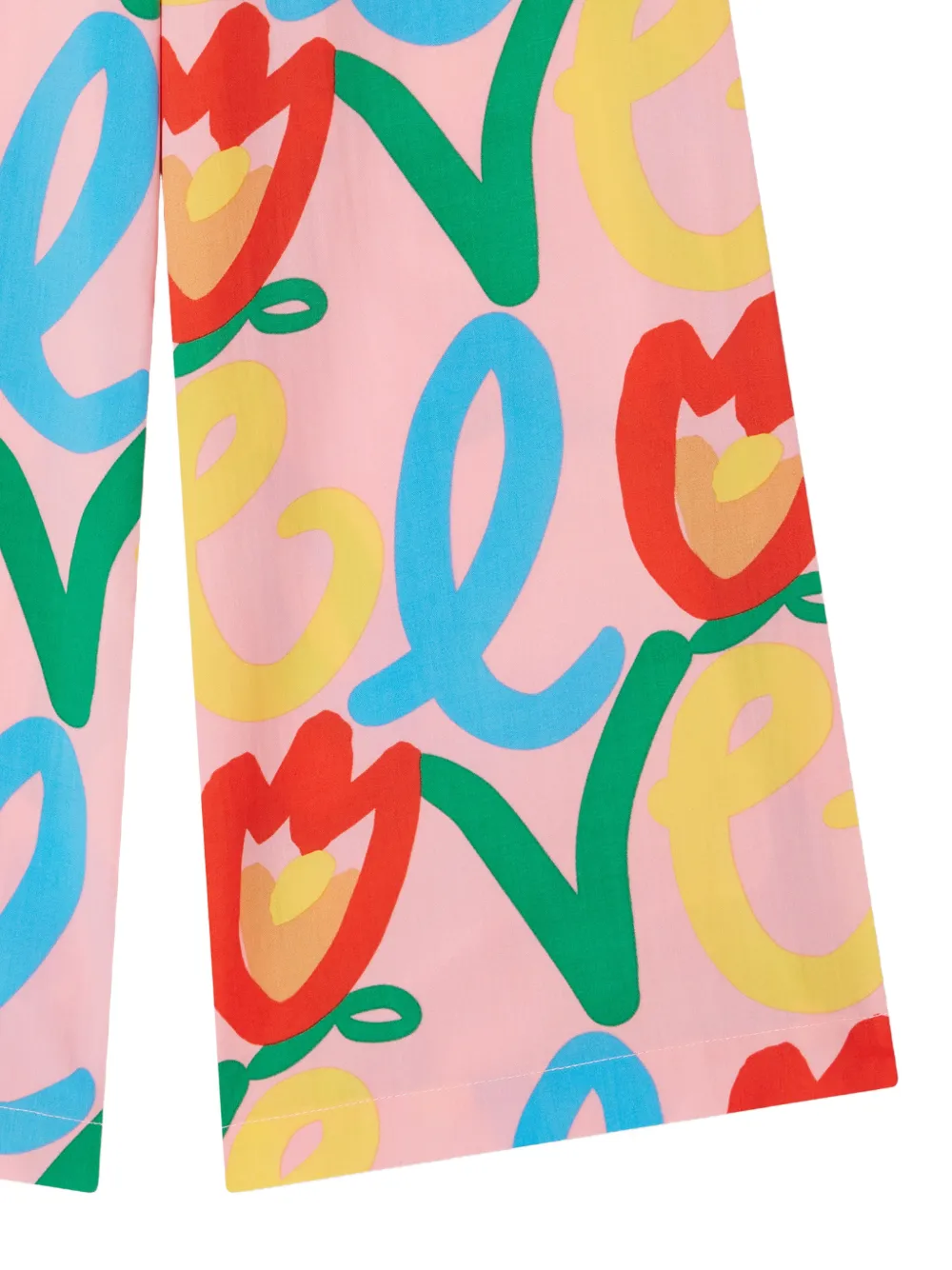Stella McCartney Kids Broek met wijde pijpen Roze