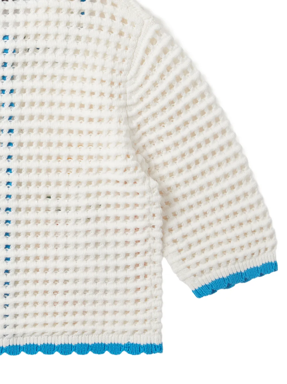 Stella McCartney Kids Gehaakt vest met bloemen-patch Wit