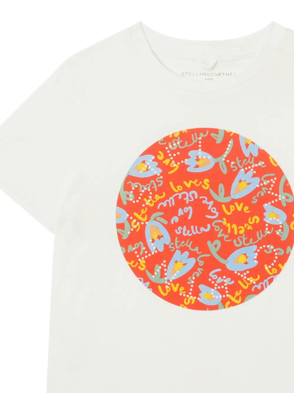 Stella McCartney Kids T-shirt met grafische print Wit