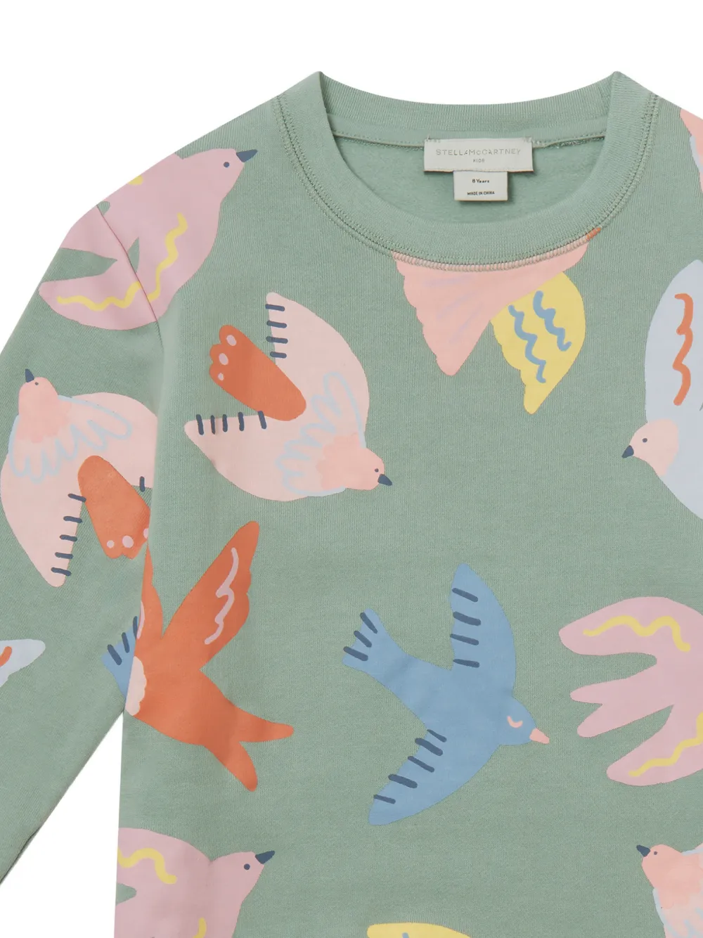 Stella McCartney Kids Sweater met duif-print Groen