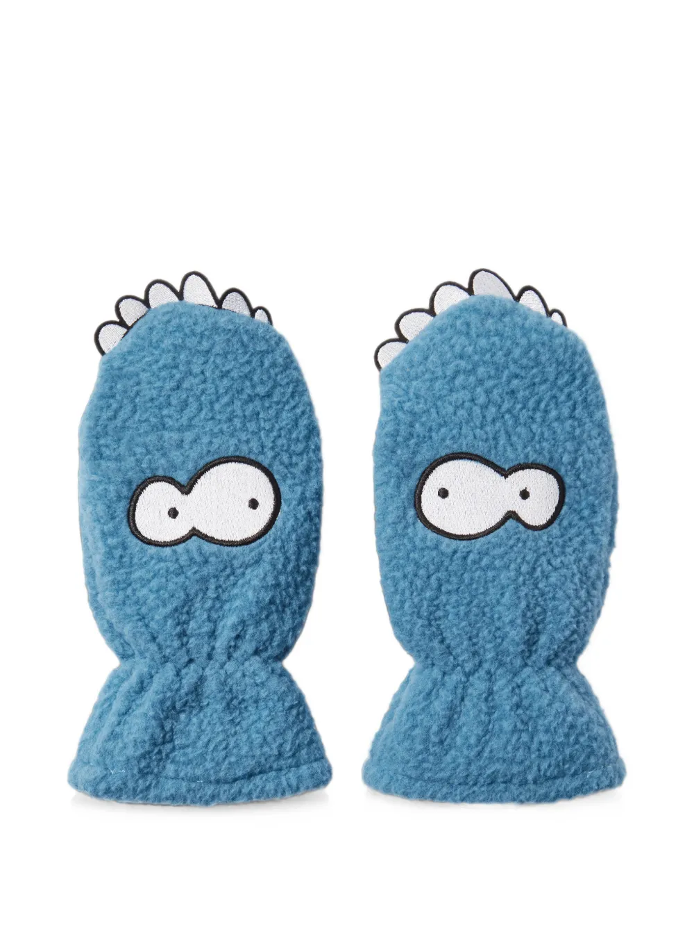 Stella McCartney Kids monster-patch fleece mittens - Blu