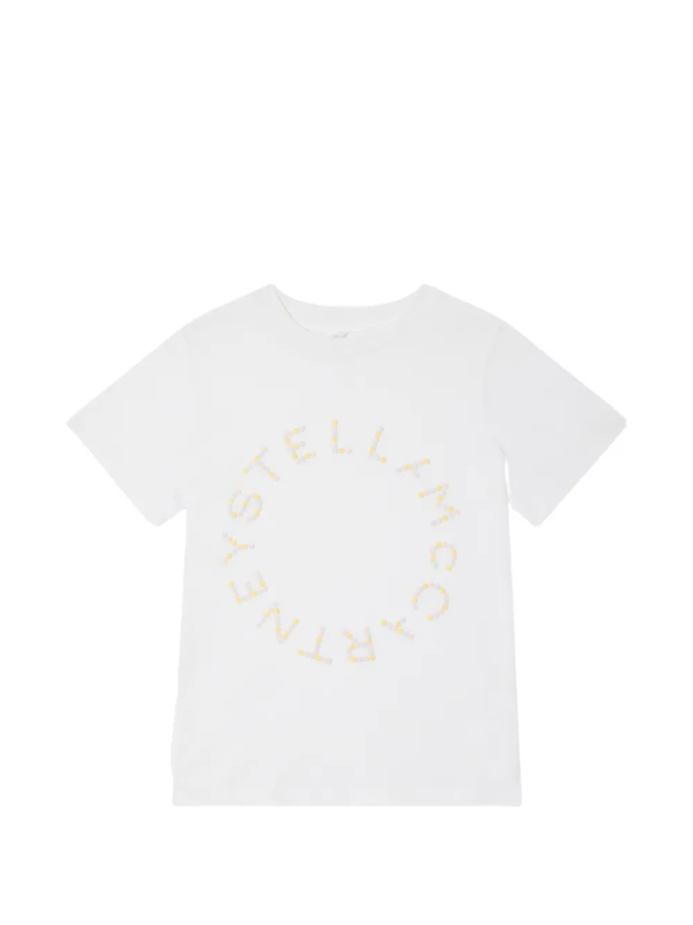 Stella McCartney Kids logo-embroidered T-shirt - Bianco