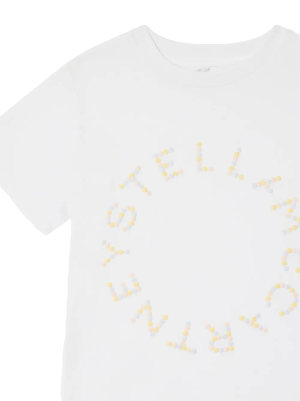 Stella McCartney Kids T-shirt met geborduurd logo Wit