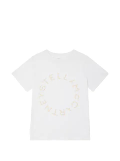 Stella McCartney Kids logo-embroidered T-shirt