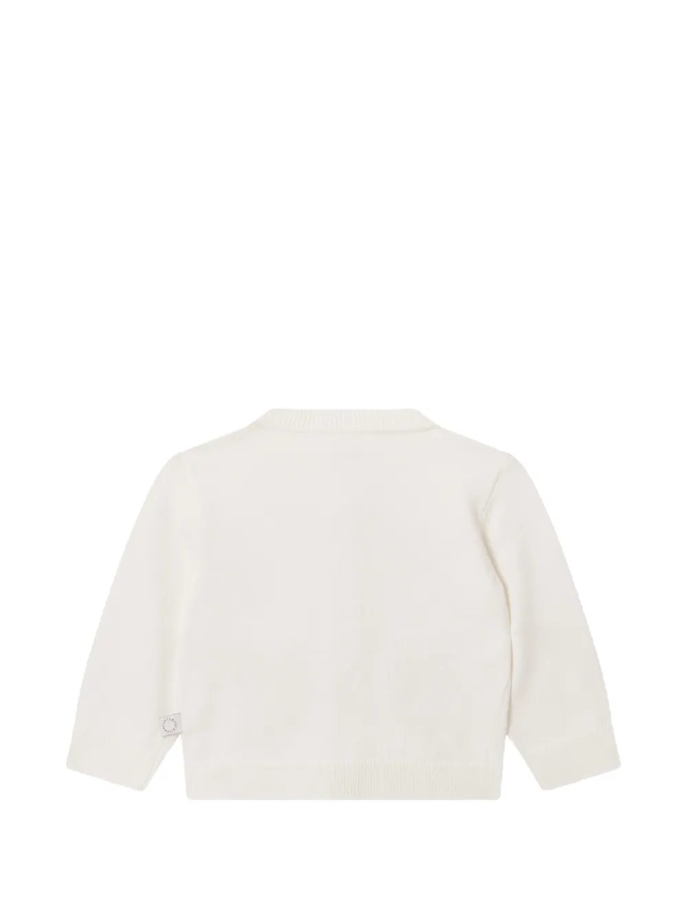 Stella McCartney Kids Gebreid vest met bloemen-patch Wit