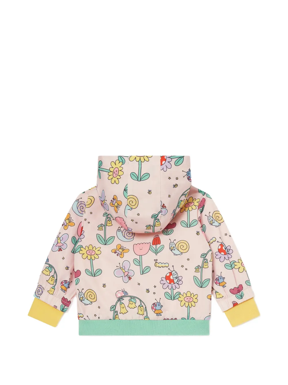 Stella McCartney Kids Regenjas met bloemenprint en capuchon Roze