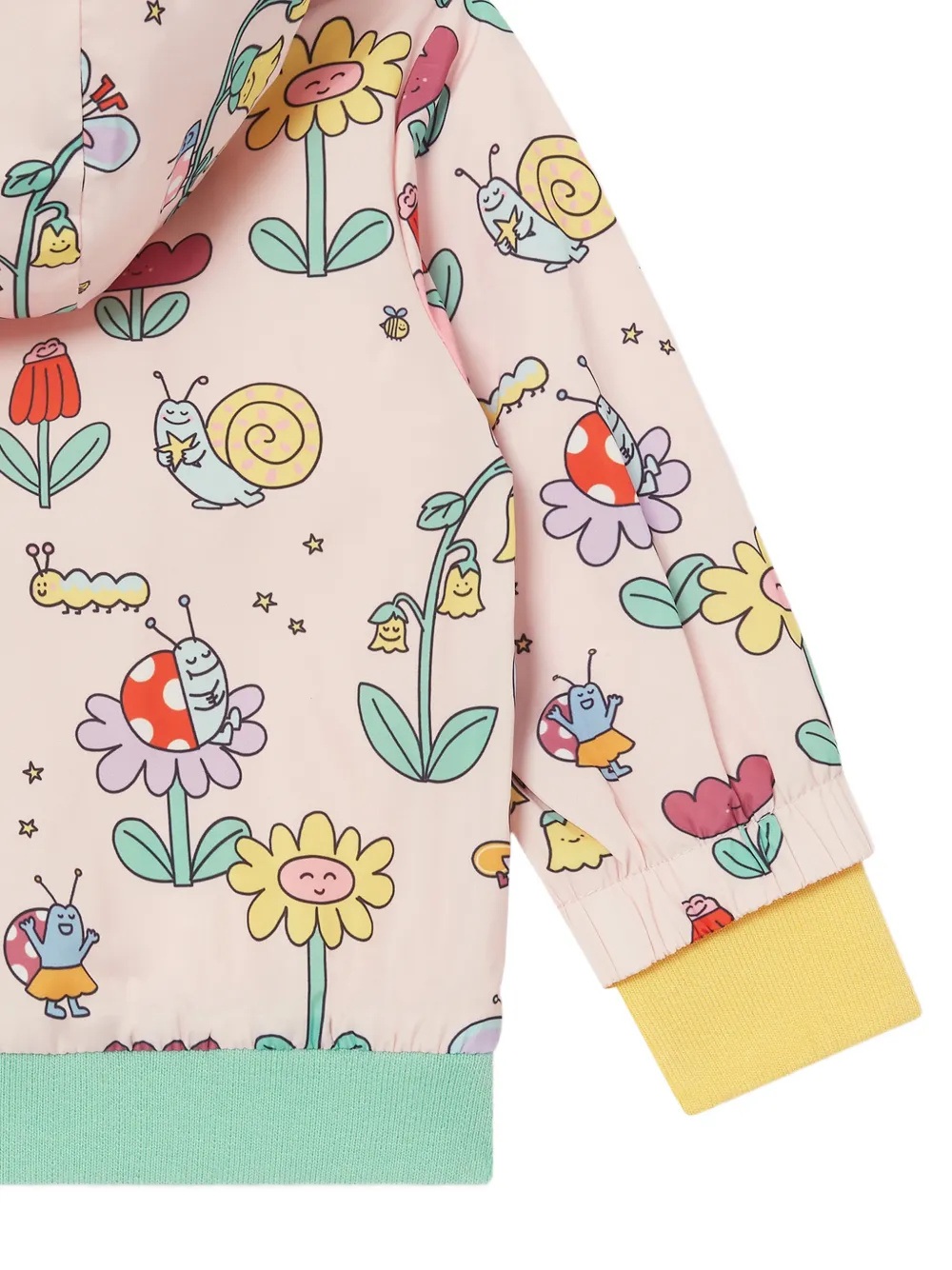 Stella McCartney Kids Regenjas met bloemenprint en capuchon Roze