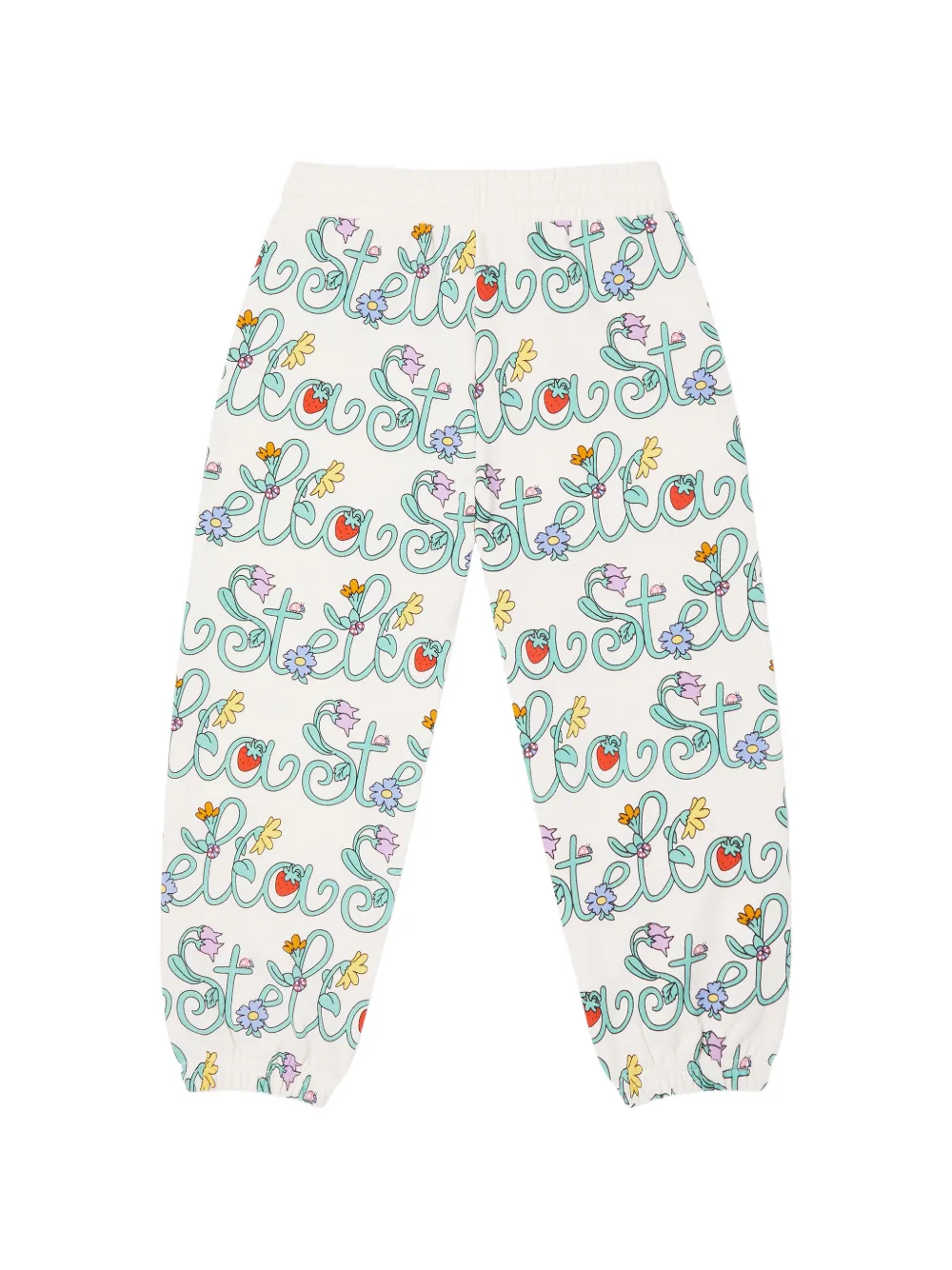 Stella McCartney Kids Trainingsbroek met logoprint Beige