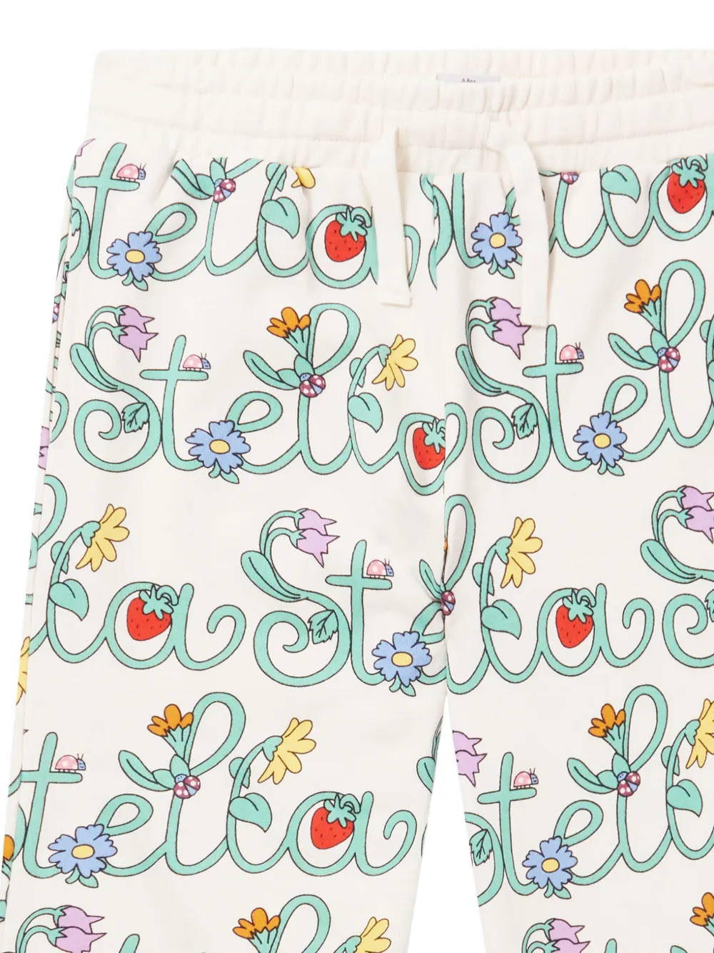 Stella McCartney Kids Trainingsbroek met logoprint Beige