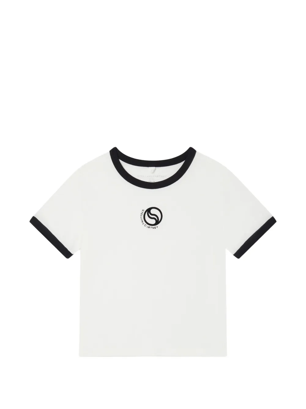 Stella McCartney Kids logo-print ringer T-shirt - Bianco