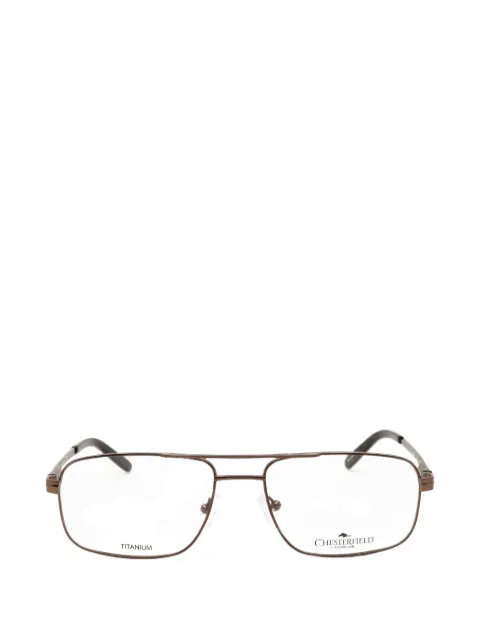 Chesterfield rectangle-frame glasses