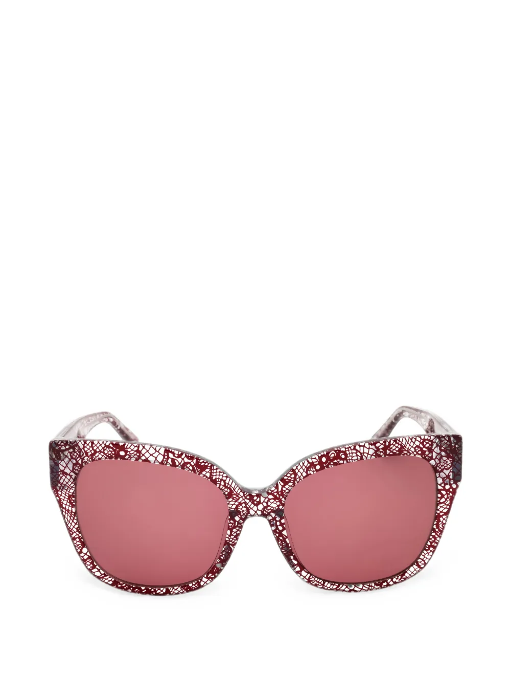 Bebe lace-print rectangle-frame sunglasses