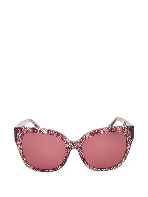 Bebe lace-print rectangle-frame sunglasses