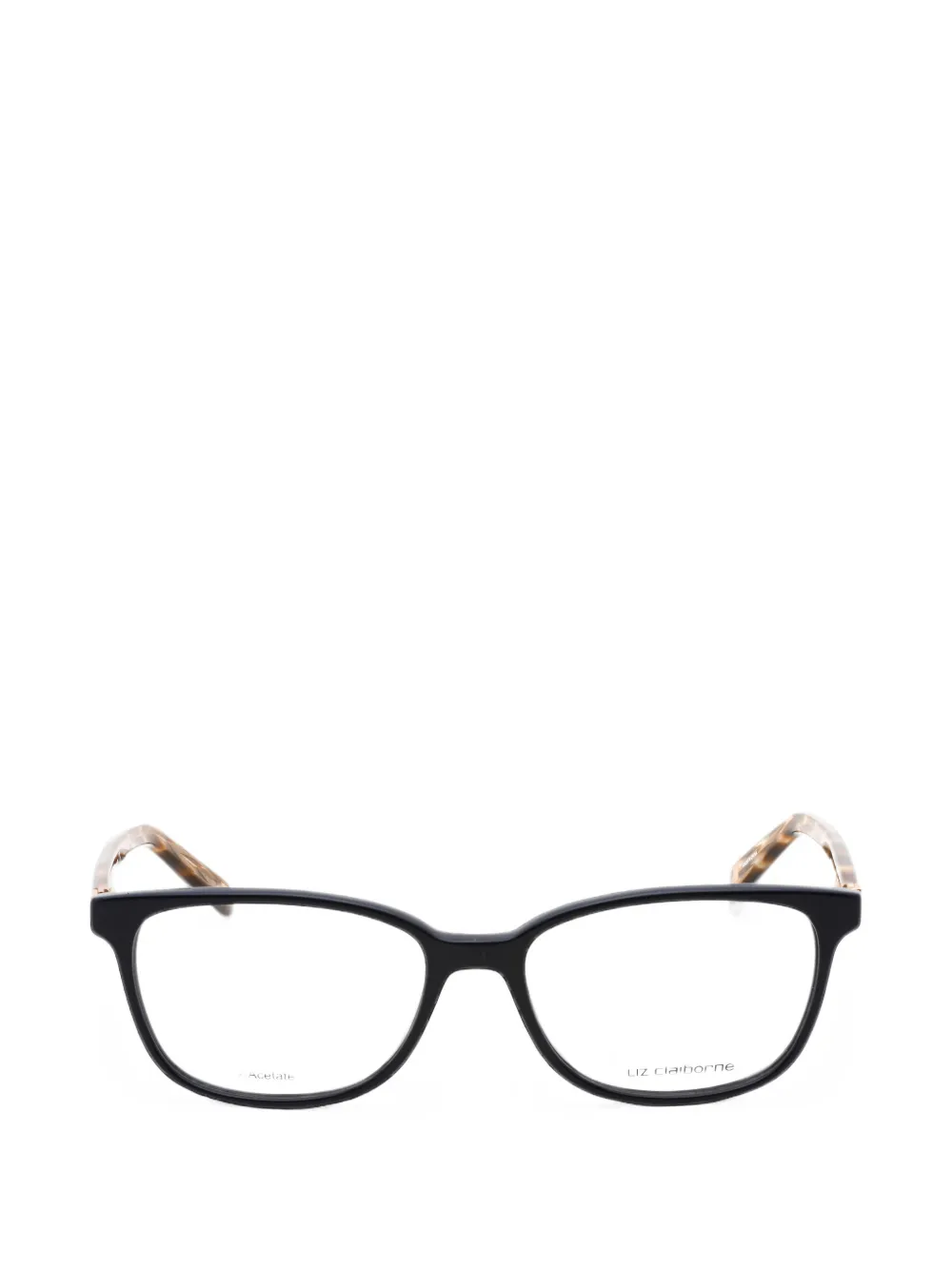 Liz Claiborne tortoiseshell-effect rectangle-frame glasses