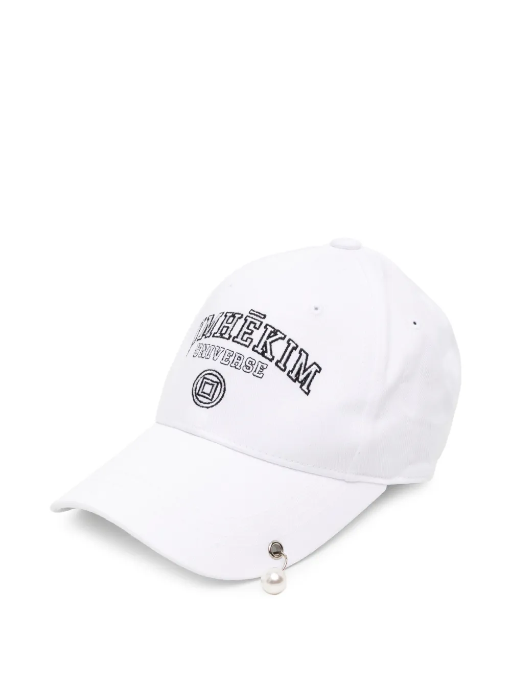 Kimhekim Baseballkappe mit Logo-Stickerei - Weiß