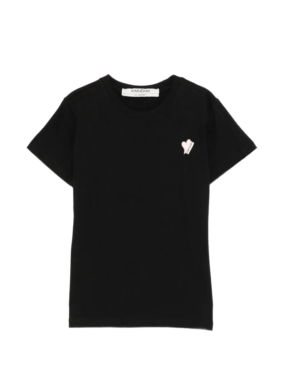 Kimhēkim Mini-heart Patched T-shirt In Black