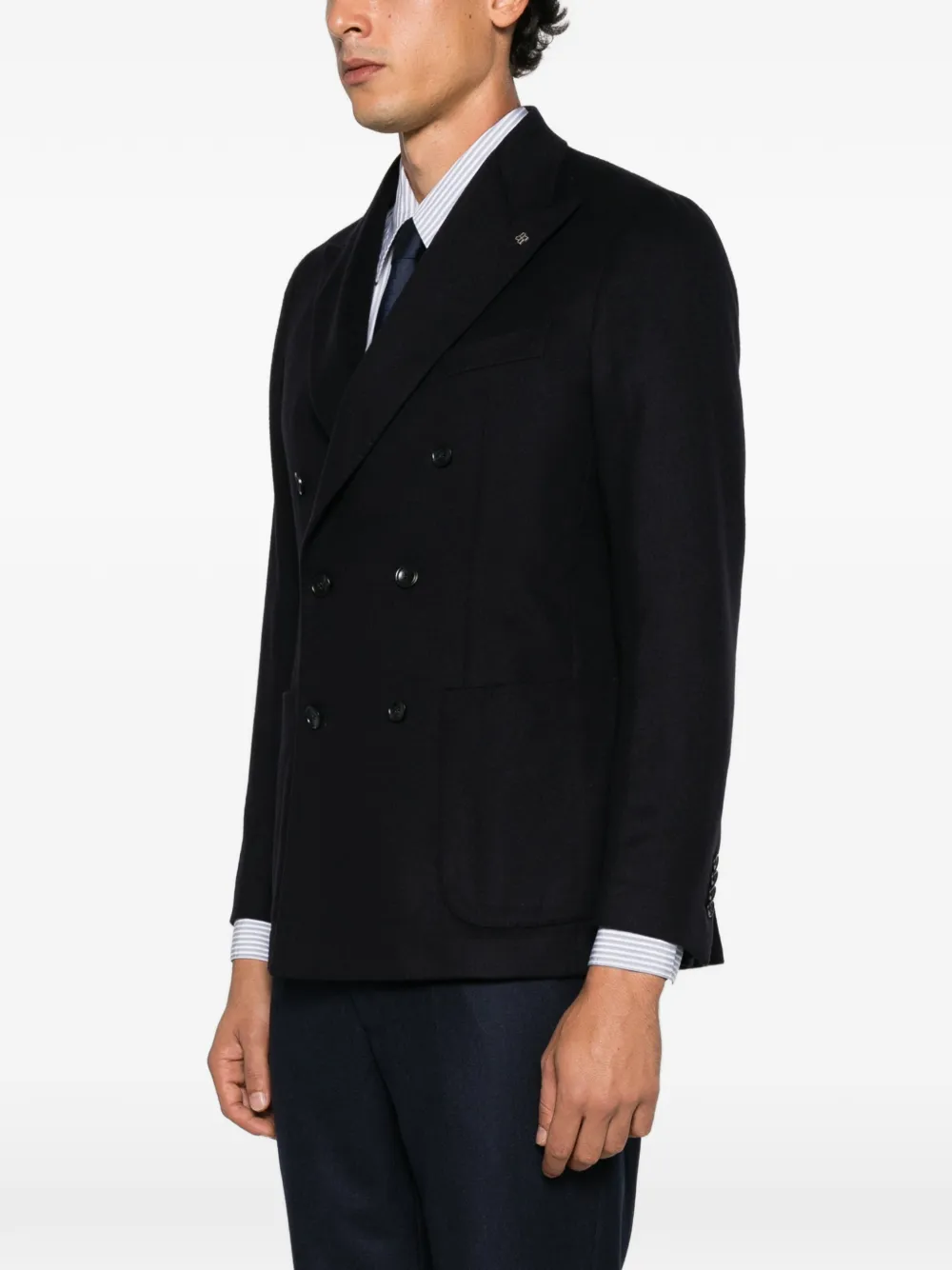 Tagliatore Blazer met dubbele rij knopen en puntige revers Blauw