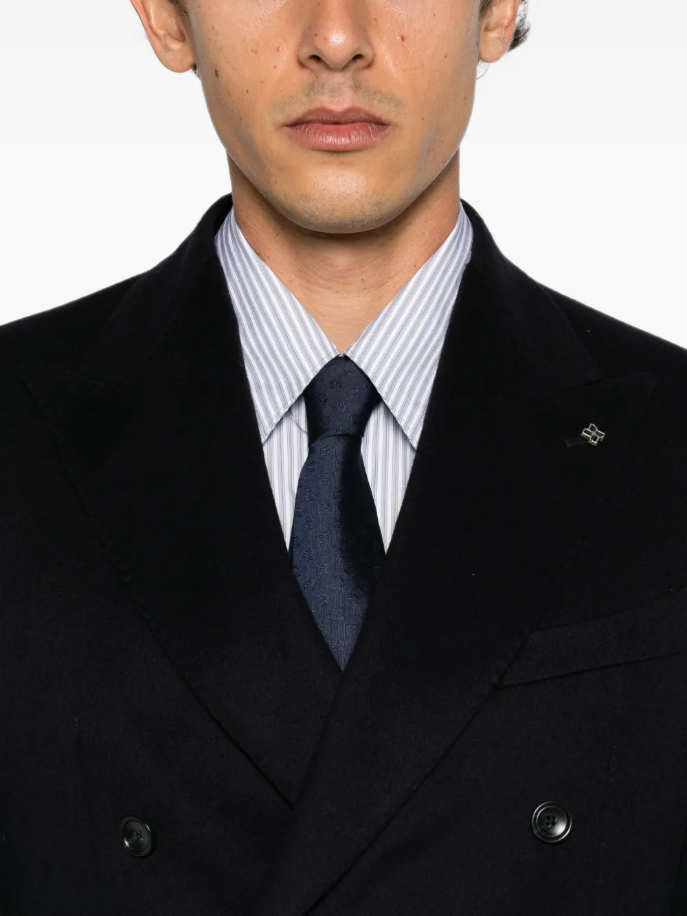 Tagliatore Blazer met dubbele rij knopen en puntige revers Blauw