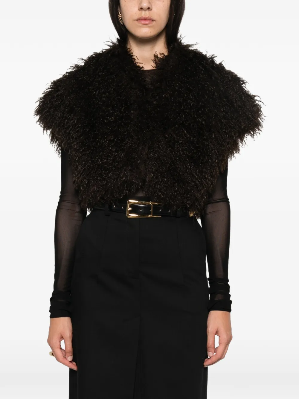 Betta Corradi Cropped gilet Bruin