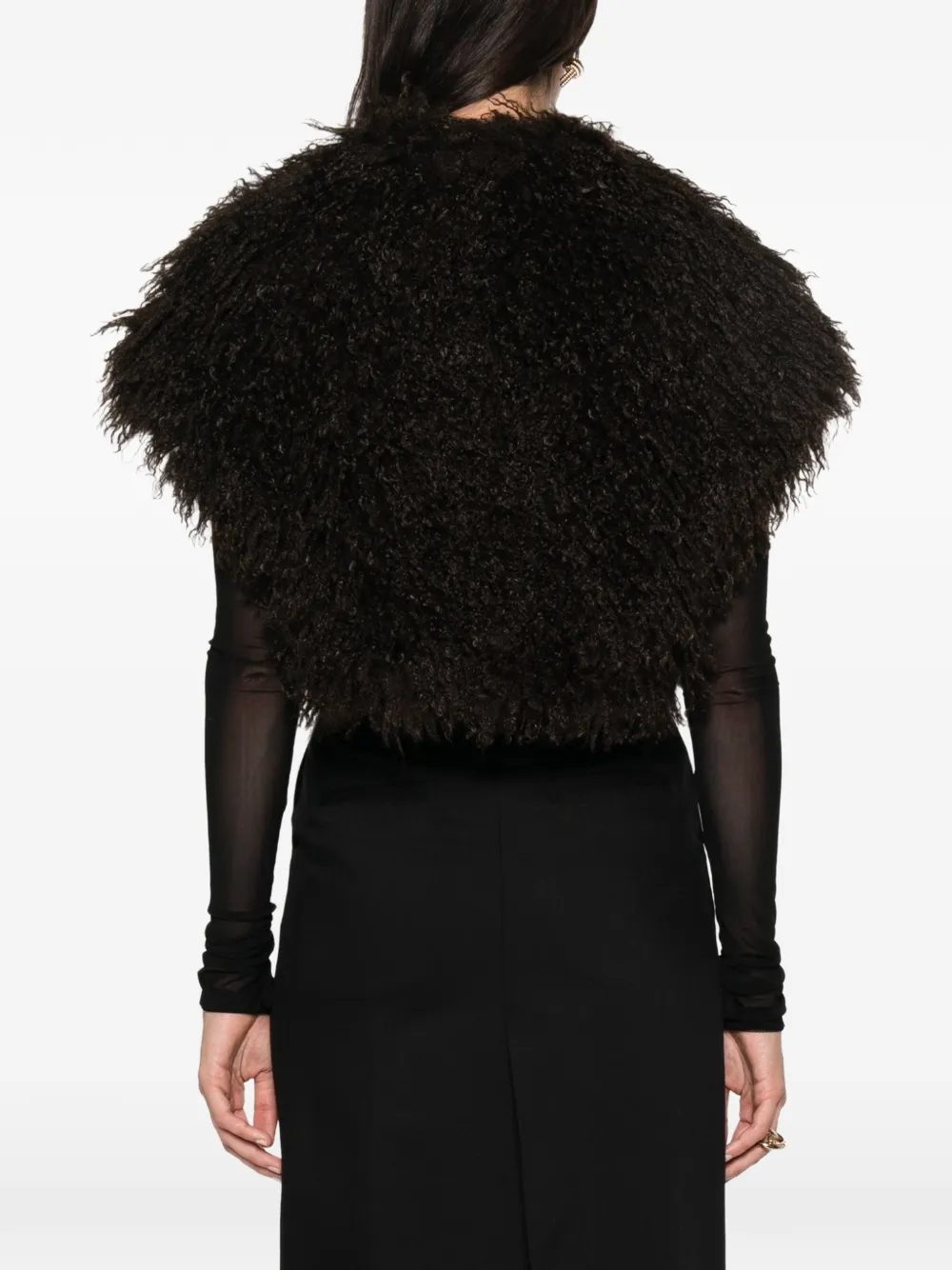Betta Corradi Cropped gilet Bruin