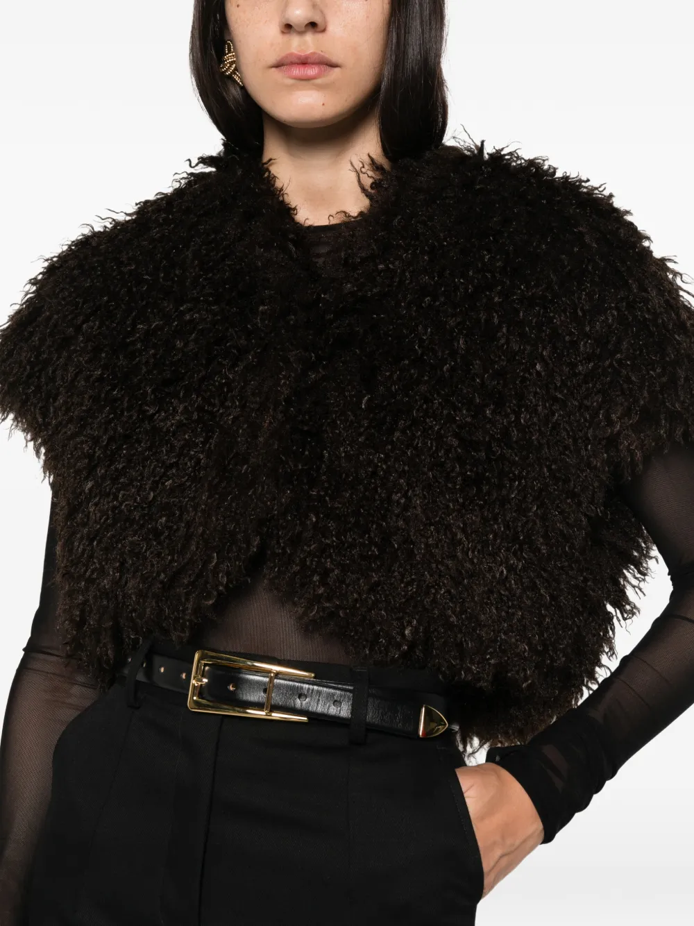 Betta Corradi Cropped gilet Bruin