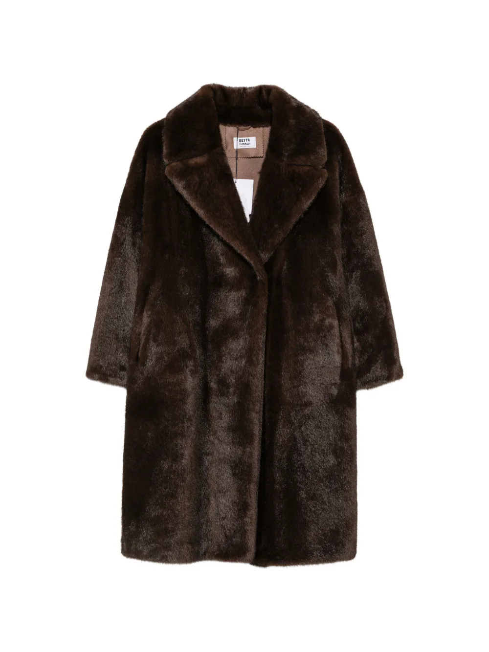 Betta Corradi faux-fur notch-lapel coat