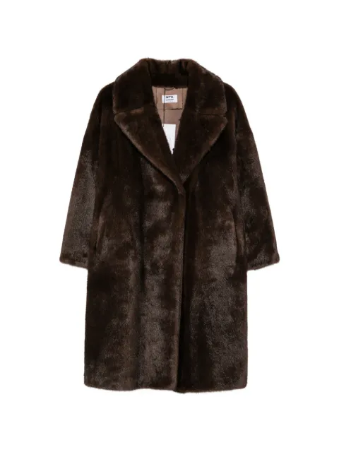 Betta Corradi faux-fur notch-lapel coat