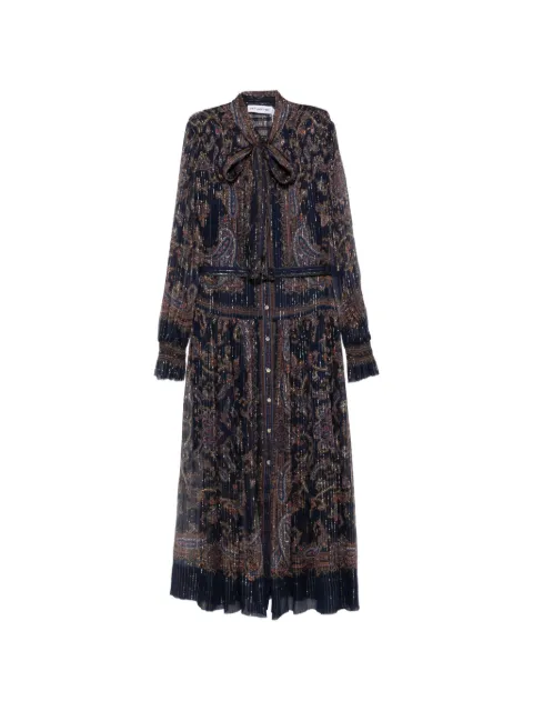 Self-Portrait paisley-print pussy-bow maxi dress