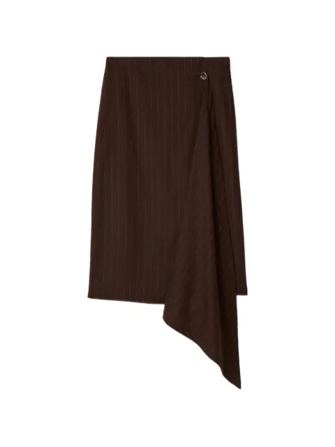 Rodebjer Josefina pinstripe midi wrap skirt