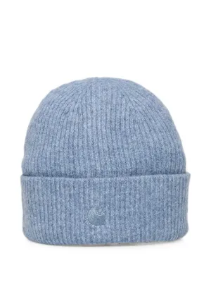 ROA logo-detail Wool Beanie Hat | Grey | FARFETCH