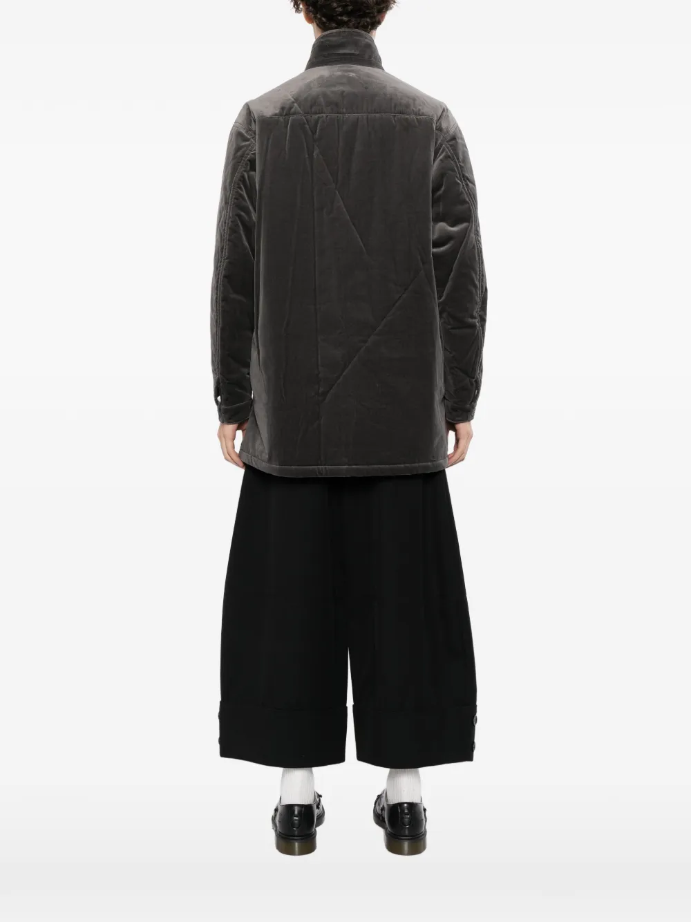 Yohji Yamamoto velvet padded jacket Grijs