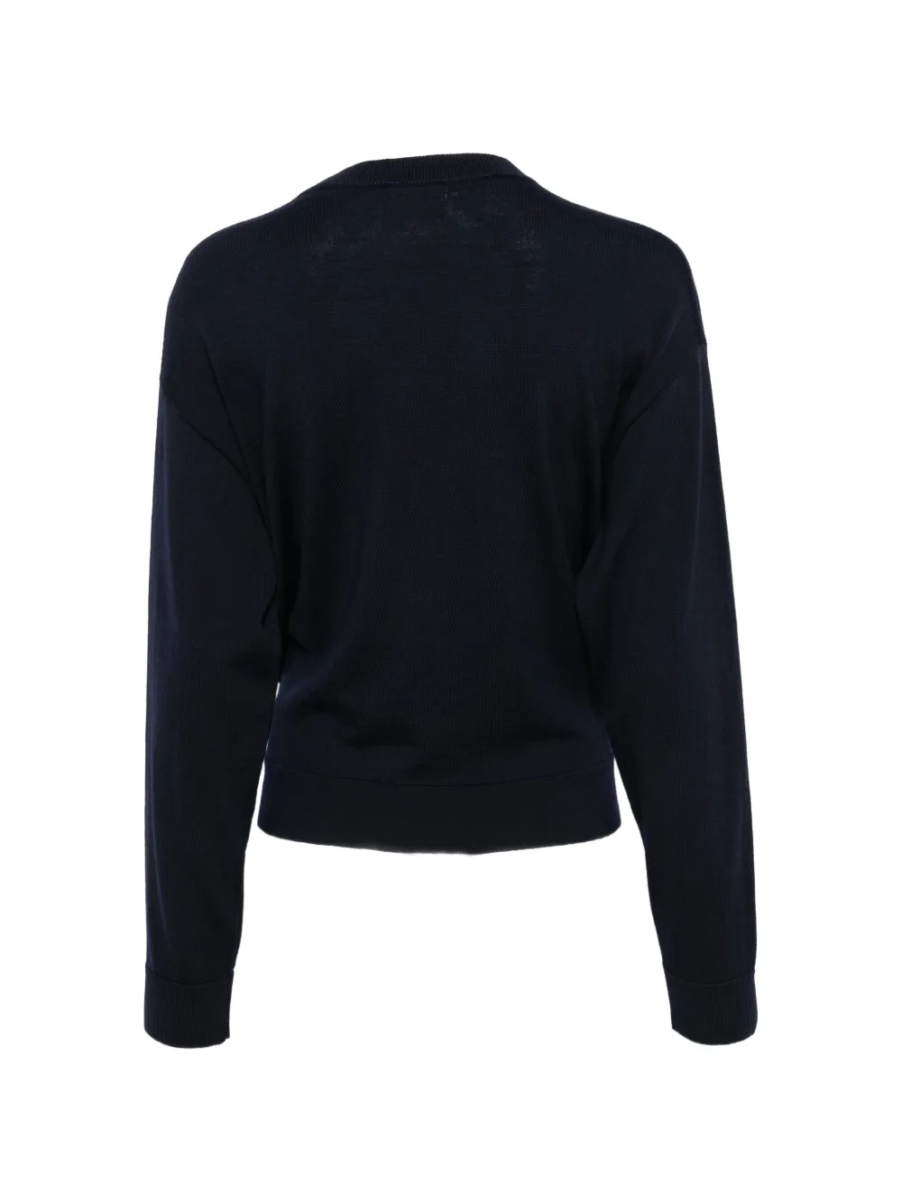 Semicouture Sweater met ronde hals en ceintuur Blauw