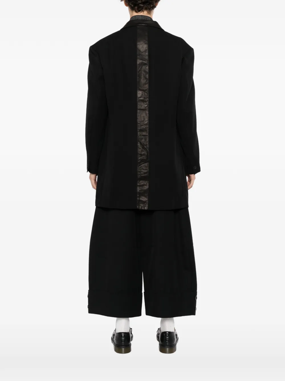 Yohji Yamamoto army gabardine paneled blazer Zwart
