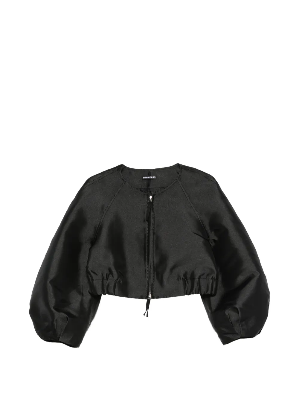 SUSANNE BOMMER ruffled-collar cropped blouson jacket