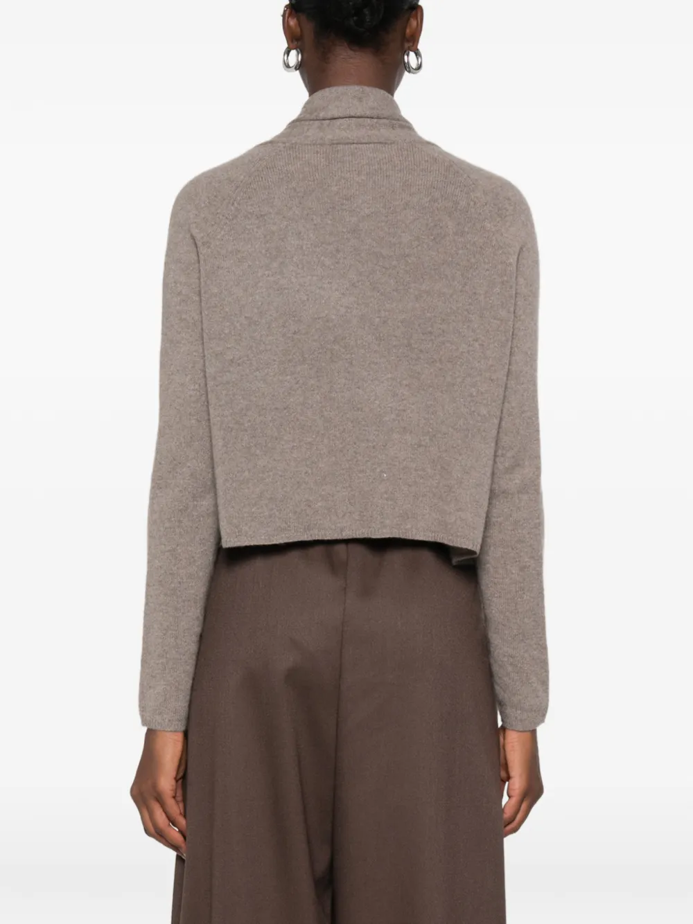SUSANNE BOMMER Cropped vest met sjaalkraag Beige