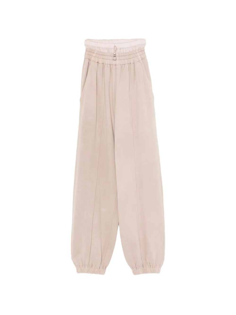 Yohji Yamamoto french-terry double-waist pants - Rosa