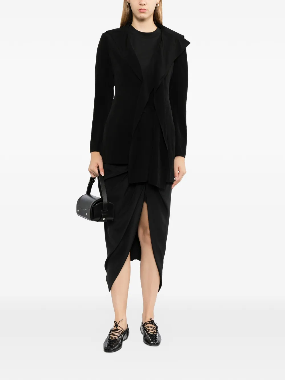 Yohji Yamamoto Asymmetrisch jack Zwart