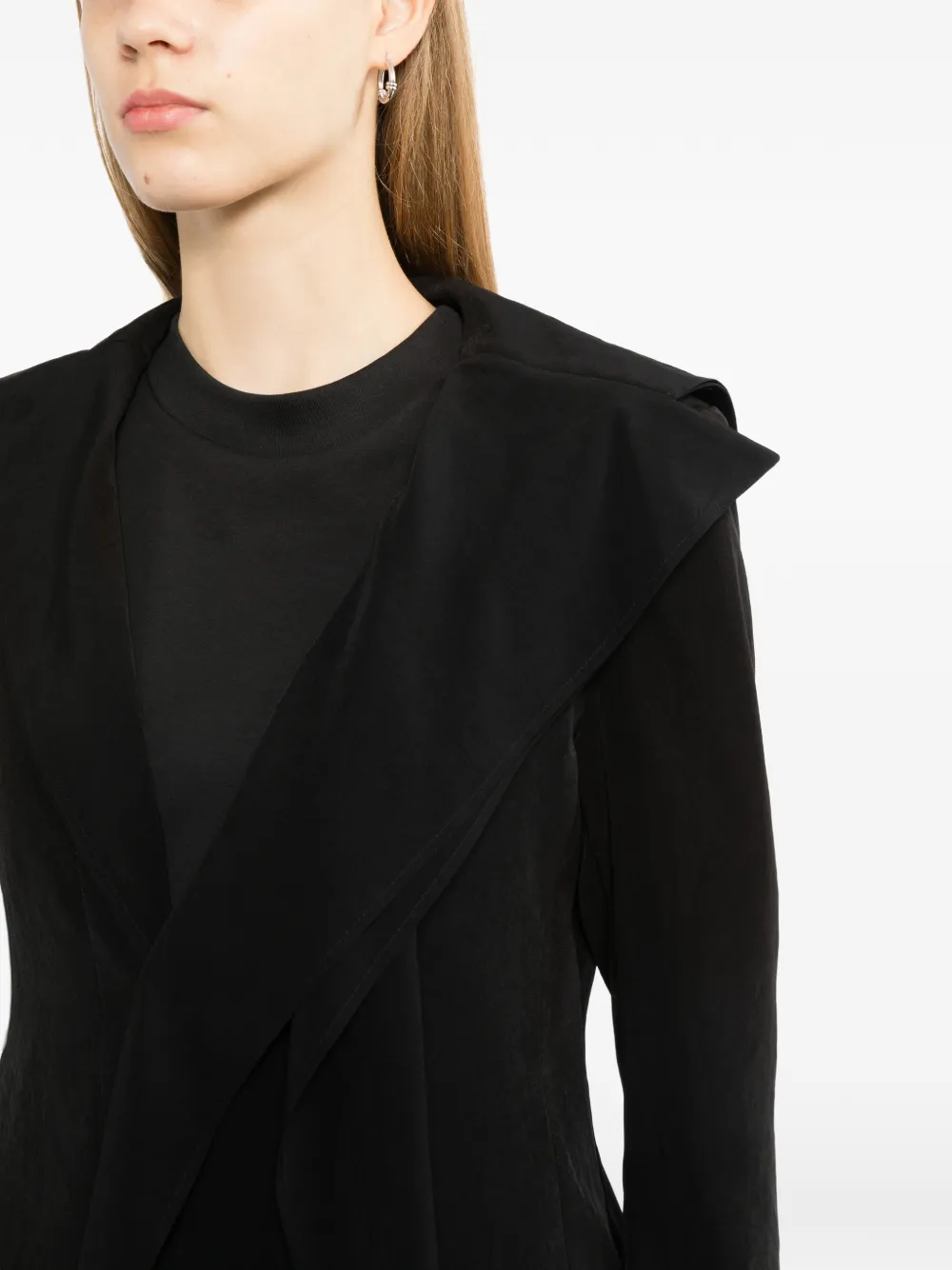 Yohji Yamamoto Asymmetrisch jack Zwart