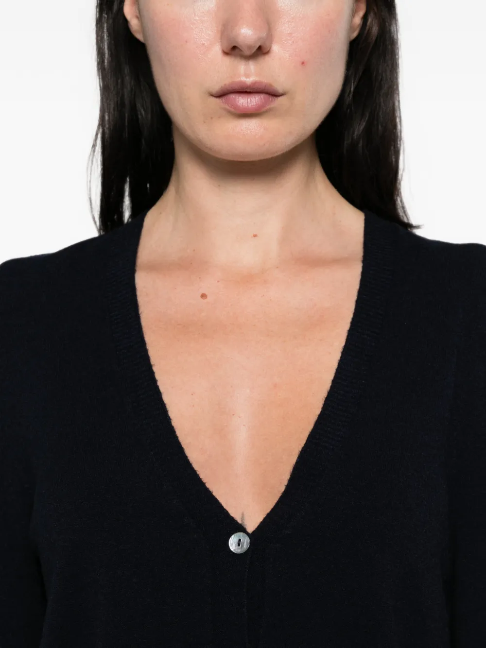 AROVESCIO Button-up vest met V-hals Blauw
