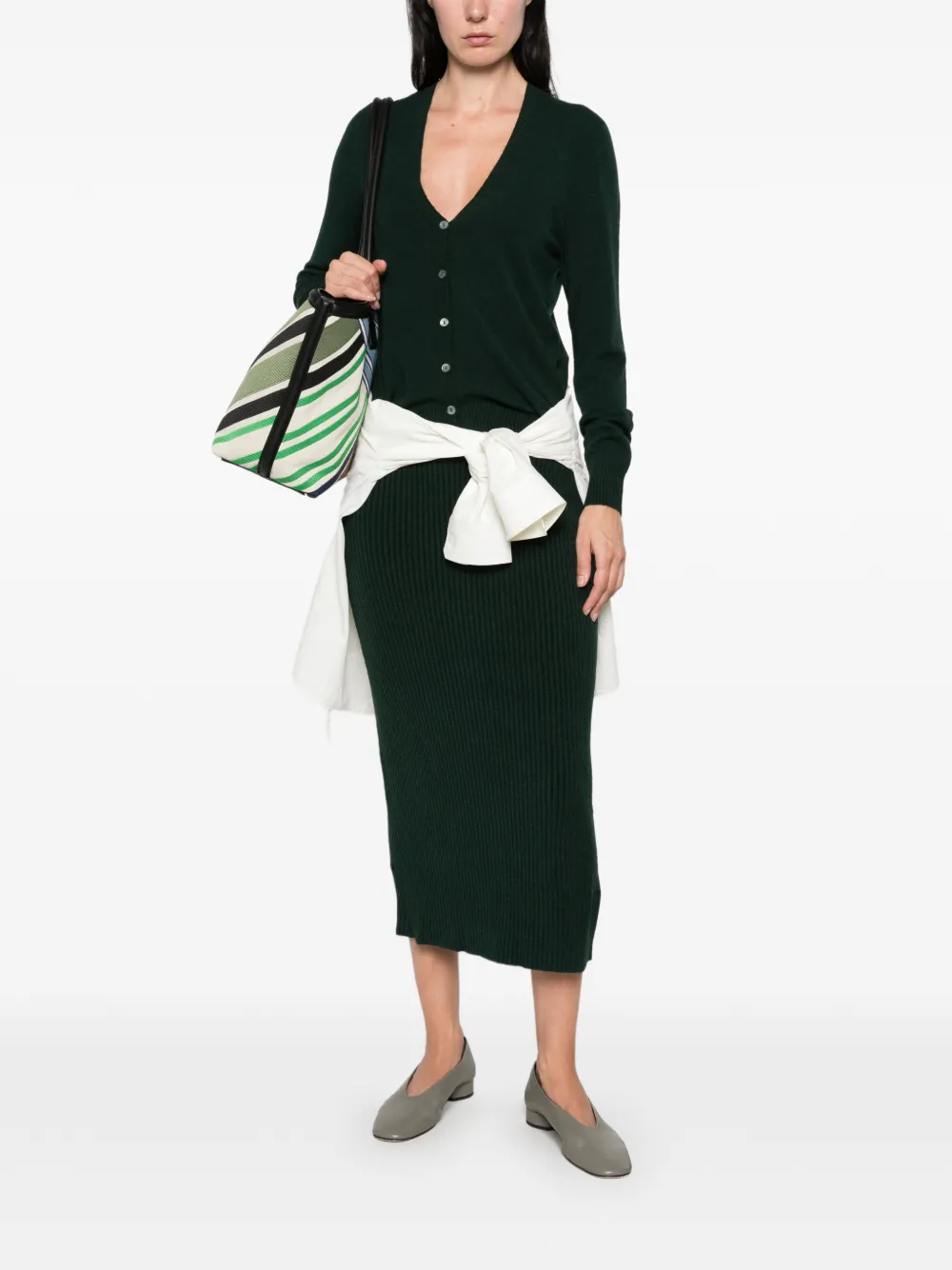 AROVESCIO Vest met V-hals Groen